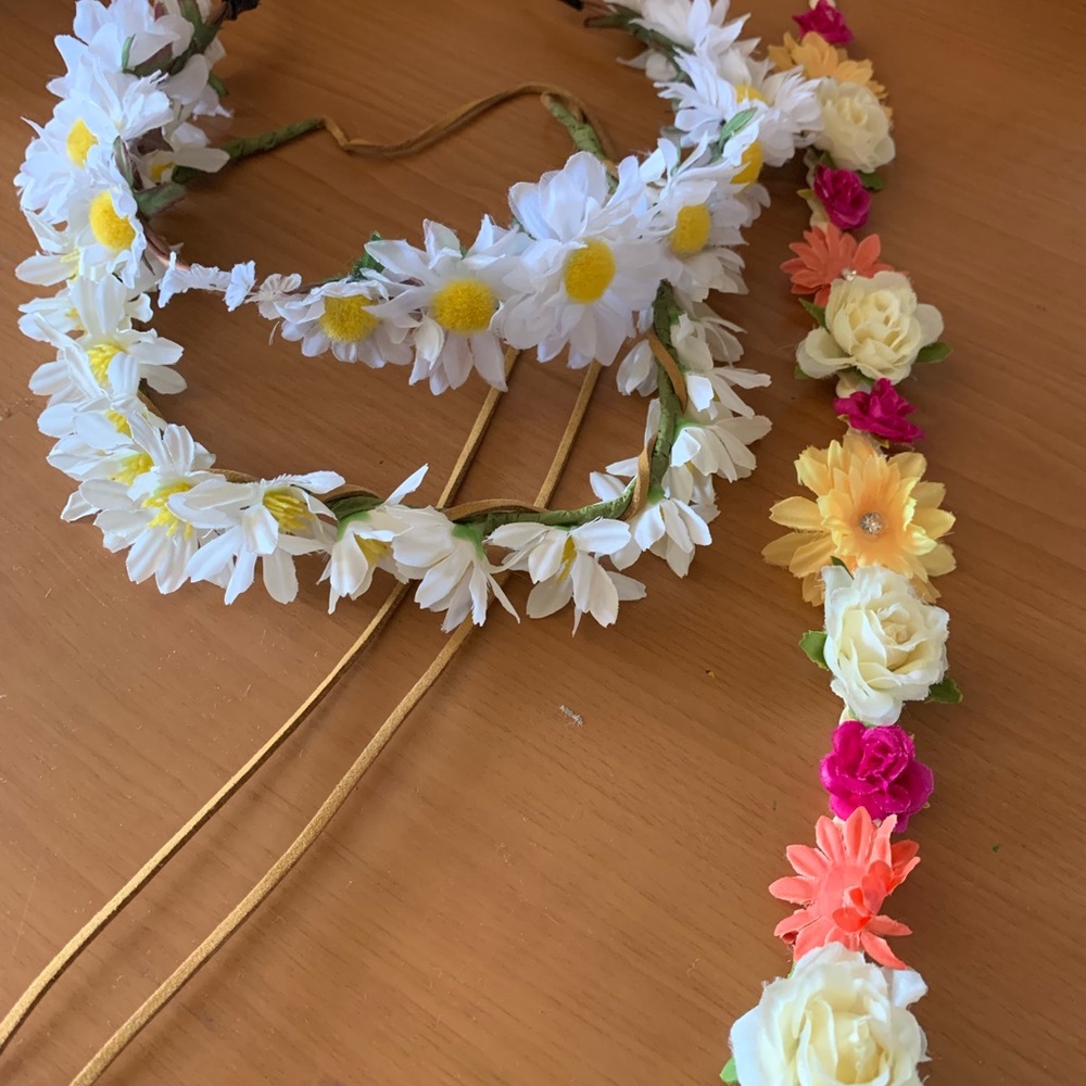 3 Flower Crowns Headbands